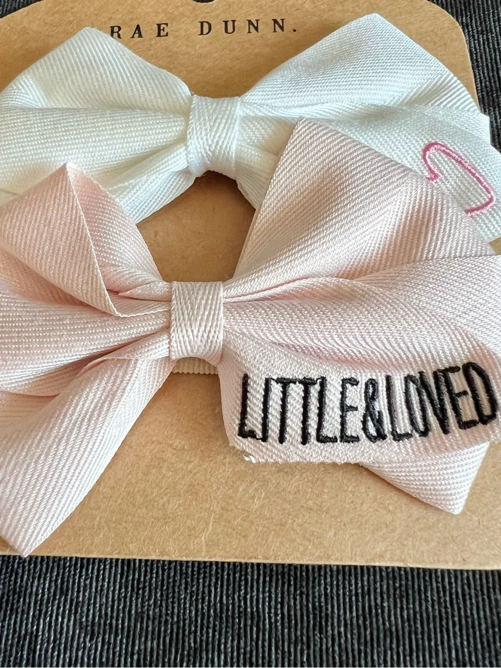 NWT Rae Dunn Embroidered Bow Headbands Pack of 2